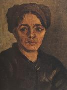 Head of a Peasant Woman with Dark Cap (nn04) Vincent Van Gogh